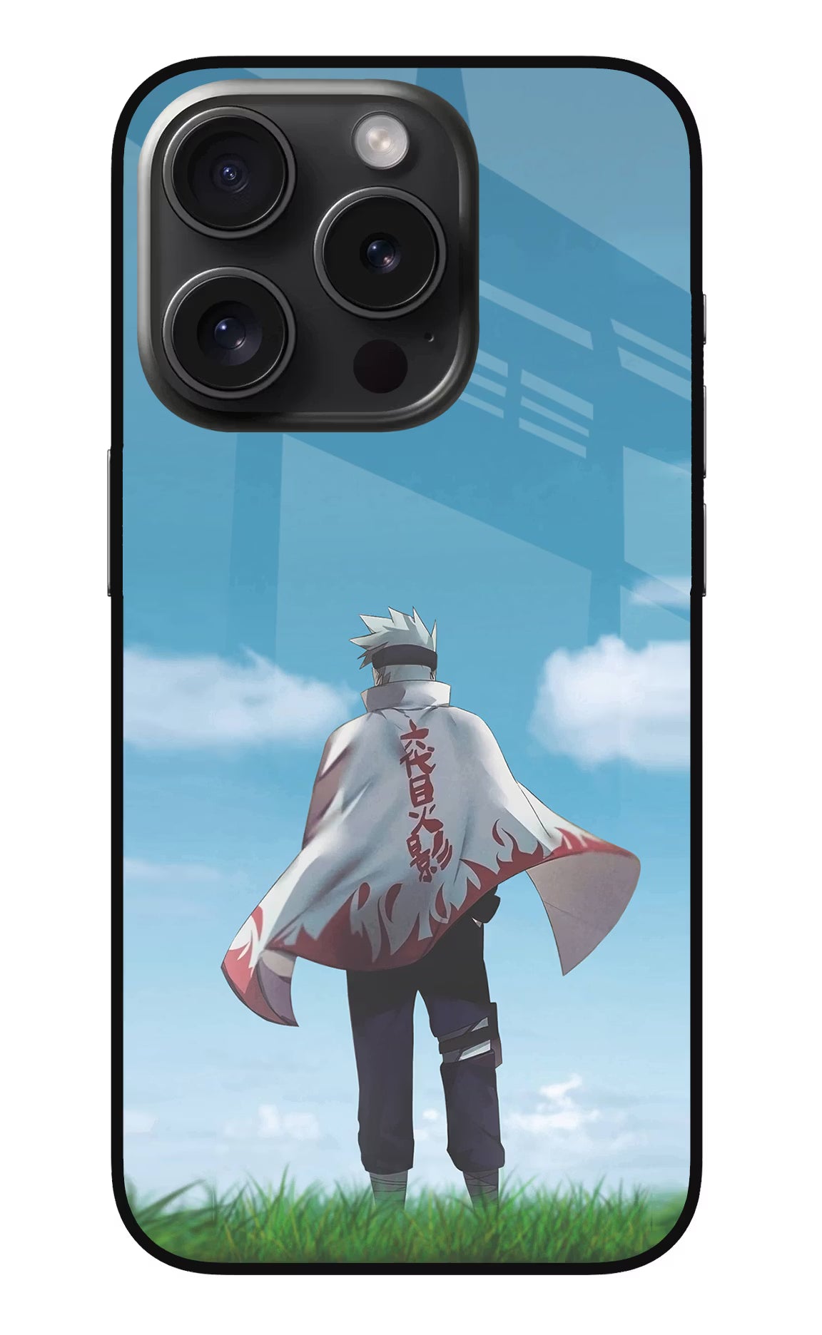 Kakashi iPhone 15 Pro Max Glass Case Back Cover by Casekaro