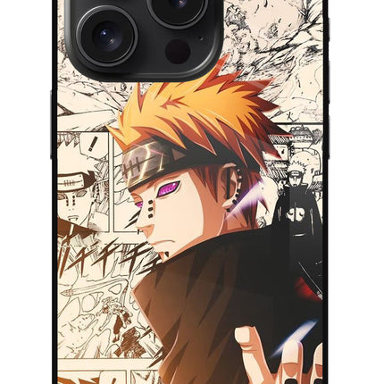 Pain Anime iPhone 15 Pro Max Glass Case Back Cover by Casekaro