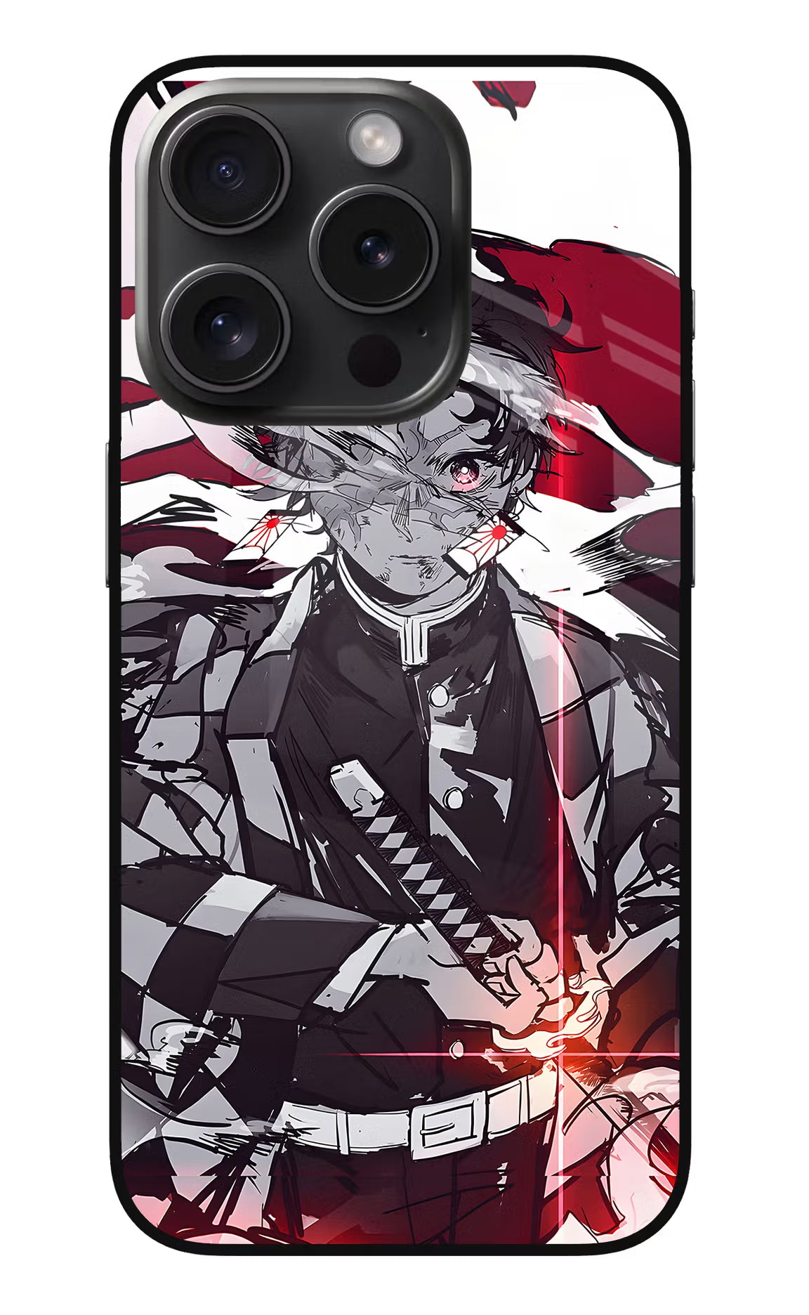 Demon Slayer iPhone 15 Pro Max Glass Case Back Cover by Casekaro