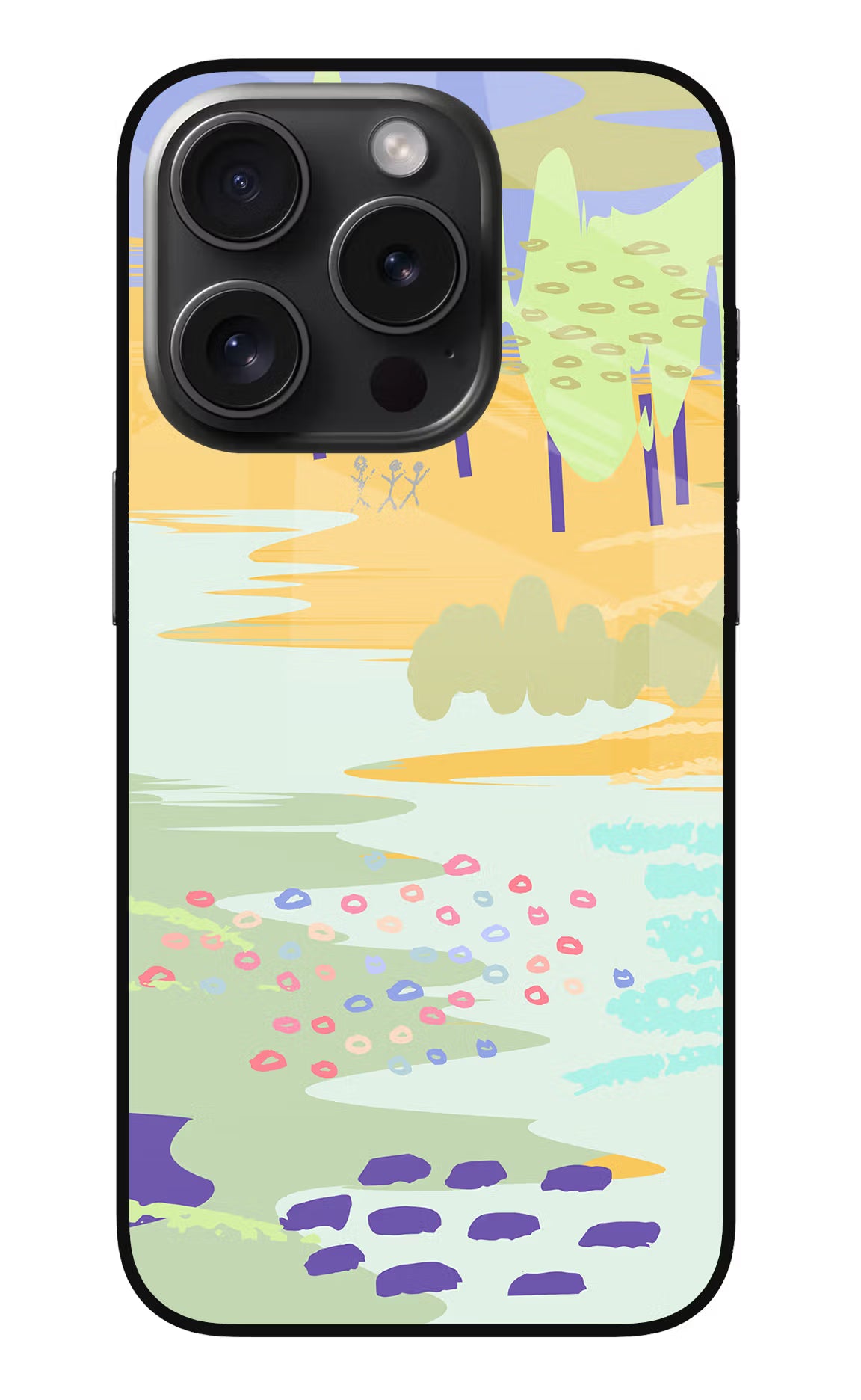 Scenery iPhone 15 Pro Max Glass Case Back Cover by Casekaro