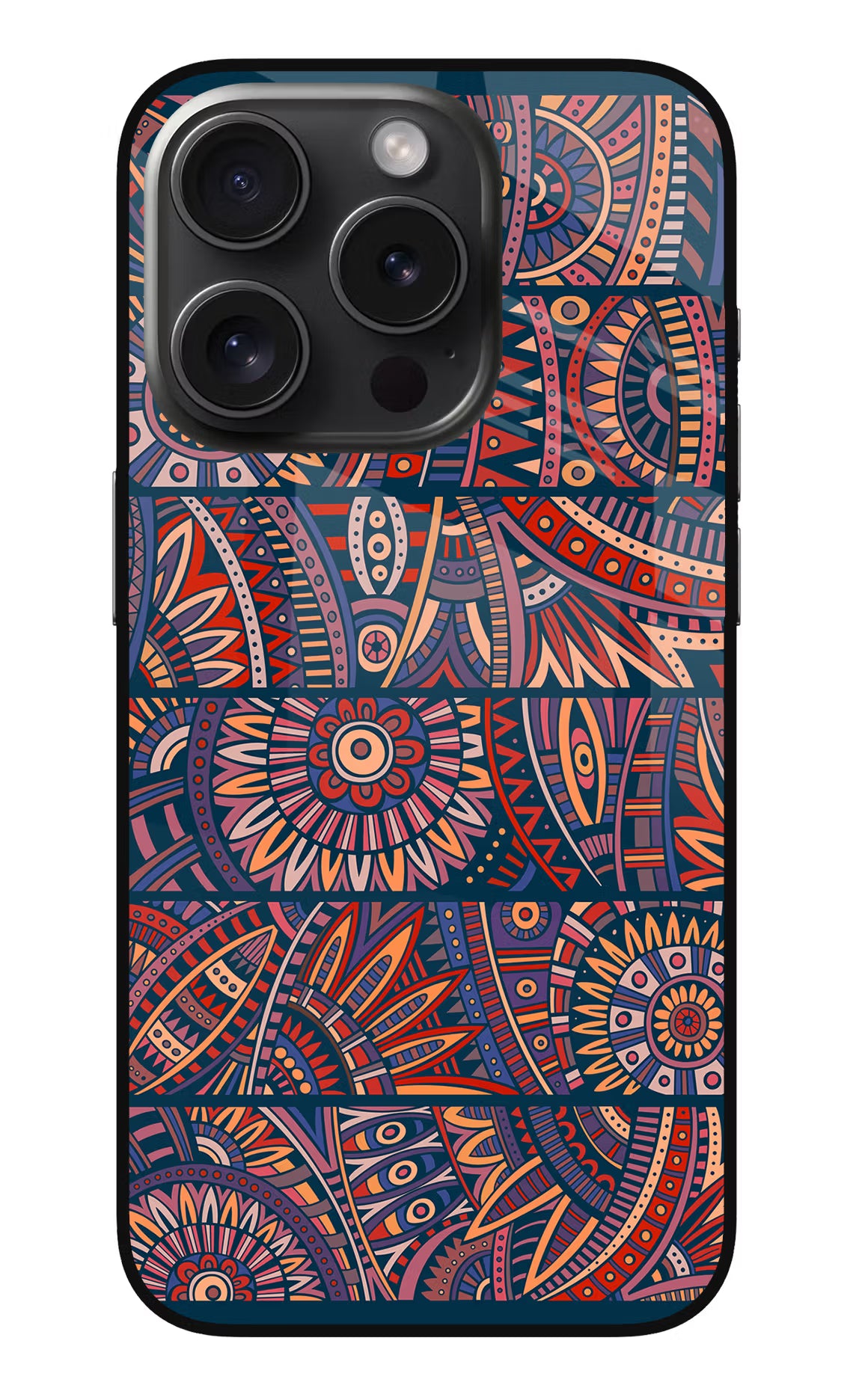 African Culture Design iPhone 15 Pro Max Glass Case Back Cover by Casekaro