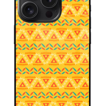 Tribal Pattern iPhone 15 Pro Max Glass Case
