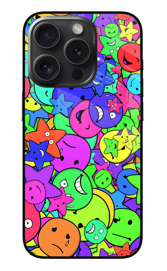 Fun Doodle iPhone 15 Pro Max Glass Case