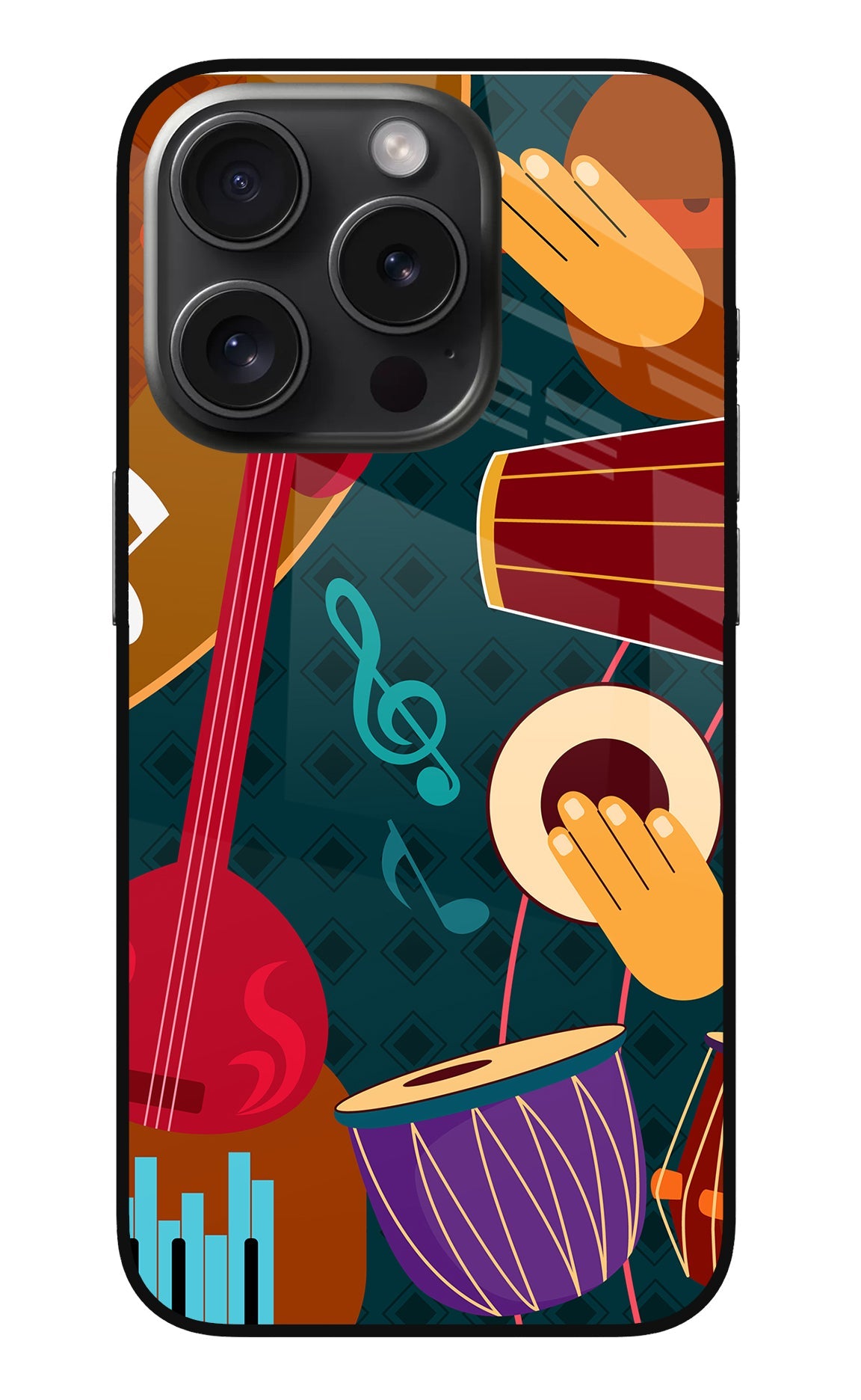 Music Instrument iPhone 15 Pro Max Glass Case