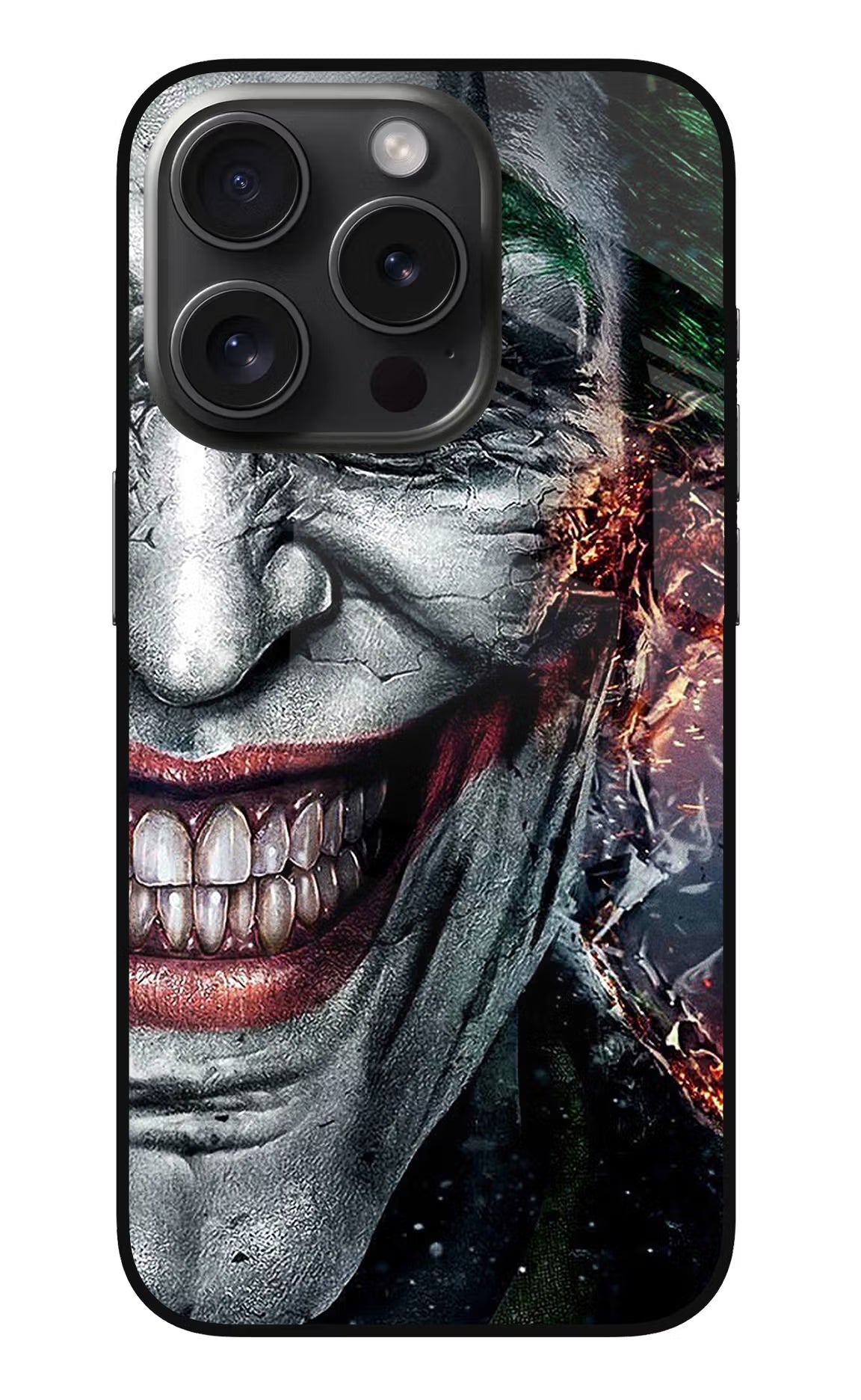 Joker Cam iPhone 15 Pro Max Glass Case Back Cover by Casekaro