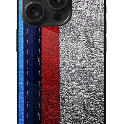 BMW Stripes iPhone 15 Pro Max Glass Case