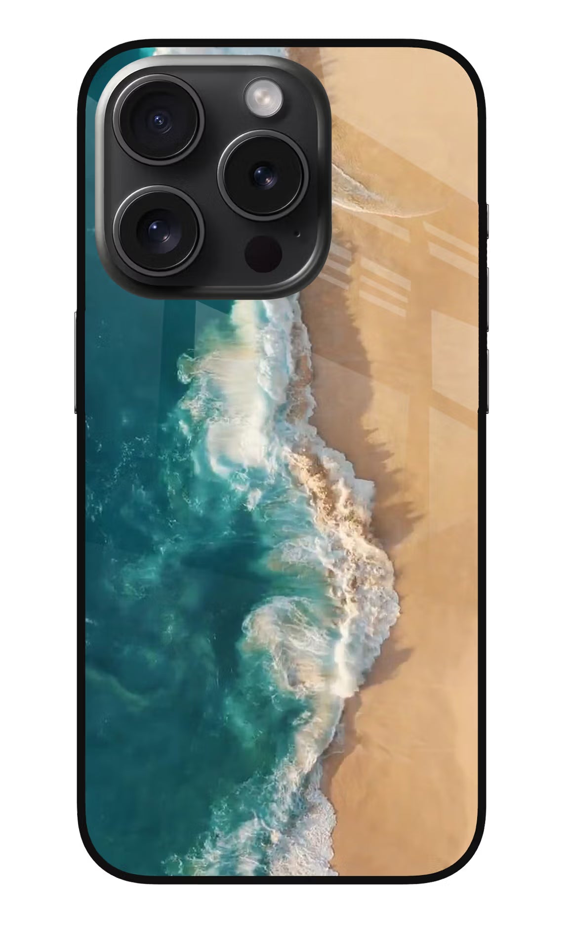 Ocean Beach iPhone 15 Pro Max Glass Case Back Cover by Casekaro