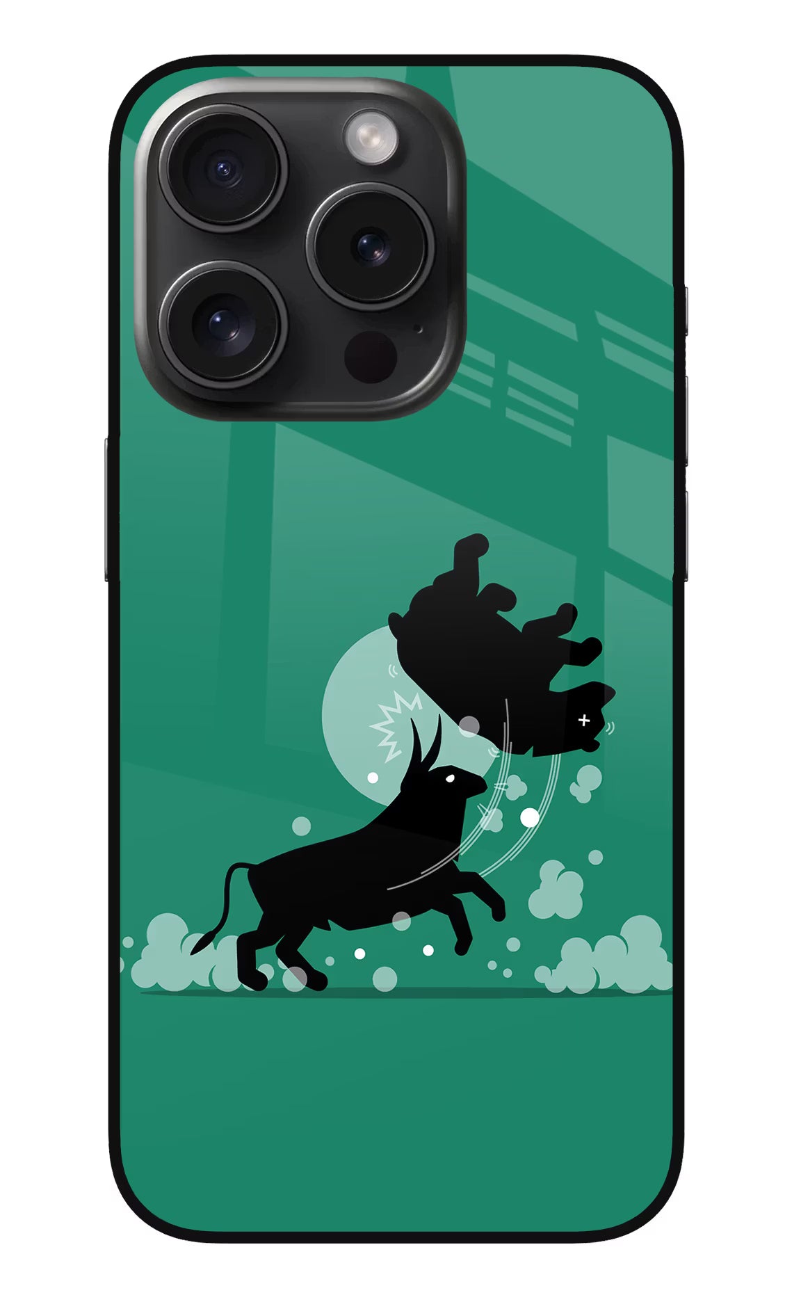 Bull Conqueror iPhone 15 Pro Max Glass Case