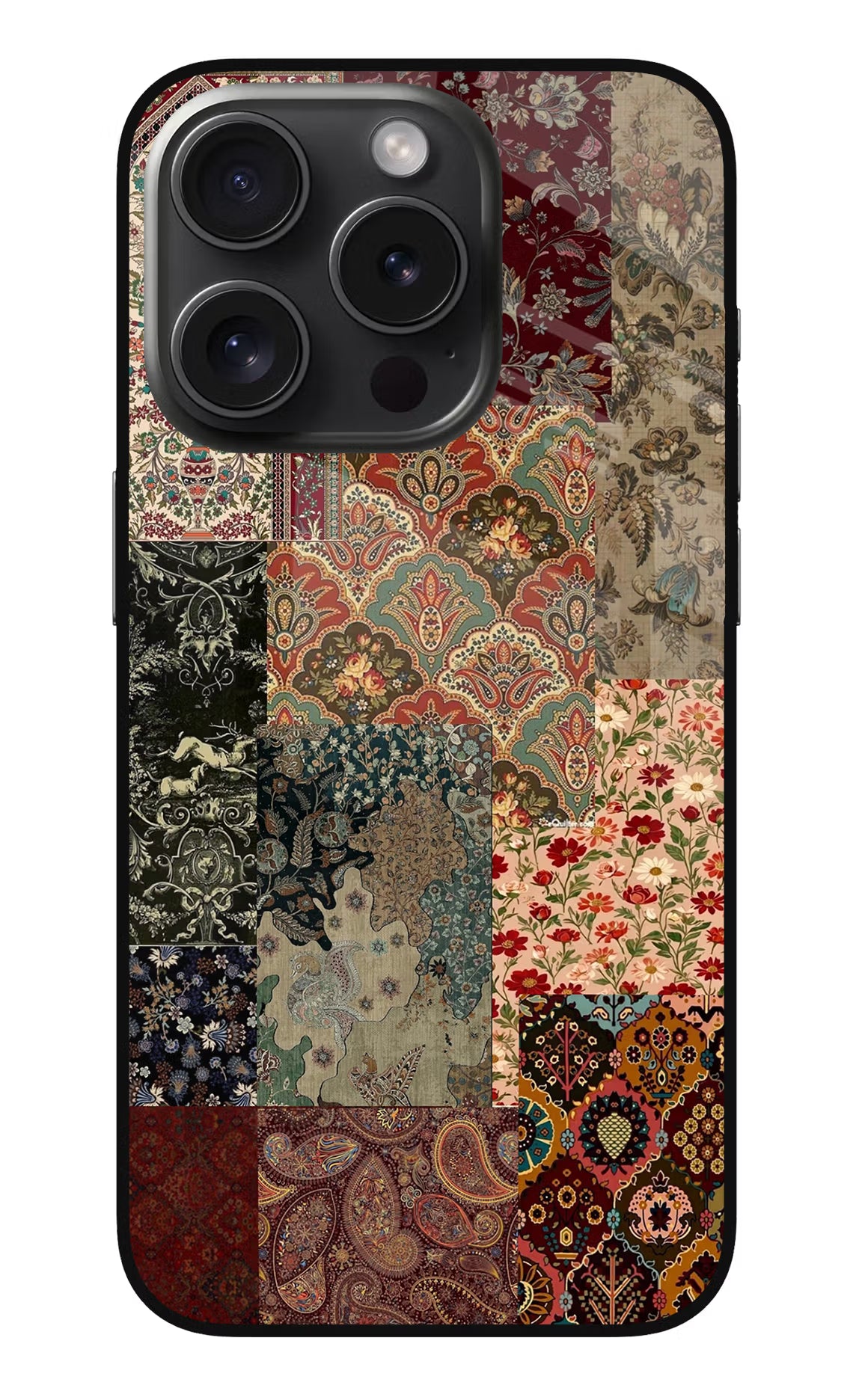 Desi Print iPhone 15 Pro Max Glass Case Back Cover by Casekaro