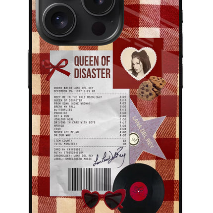 Queen of Disaster iPhone 15 Pro Max Glass Case