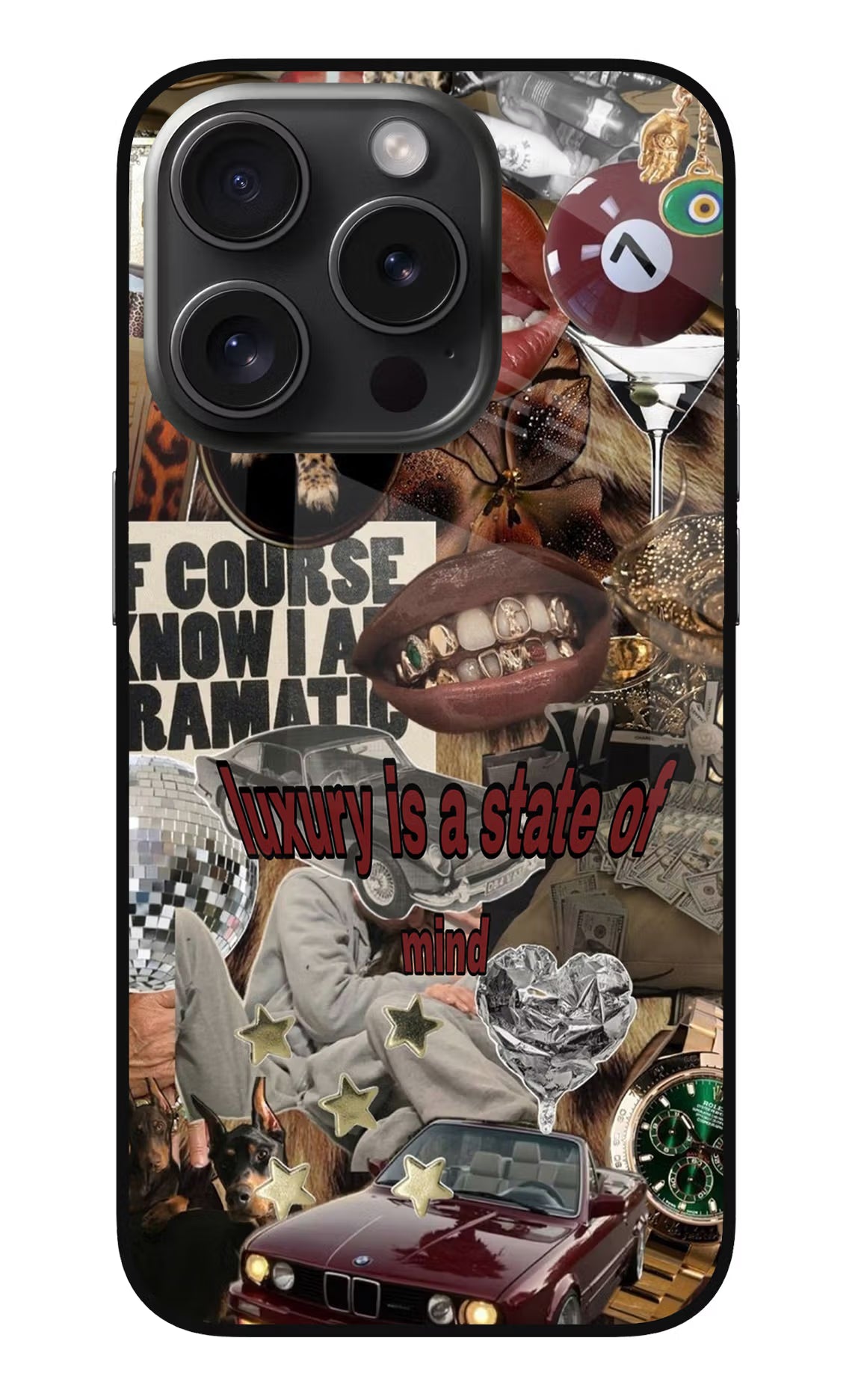 Luxury iPhone 15 Pro Max Glass Case