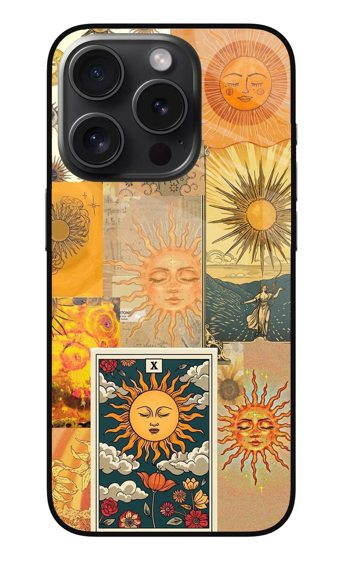 Sun iPhone 15 Pro Max Glass Case Back Cover by Casekaro