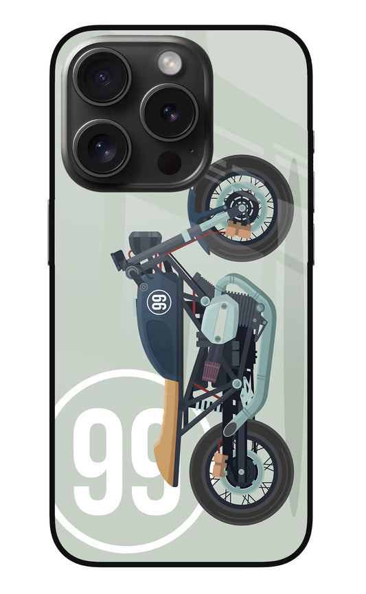 Classic Cafe Racer 99 iPhone 15 Pro Max Glass Case