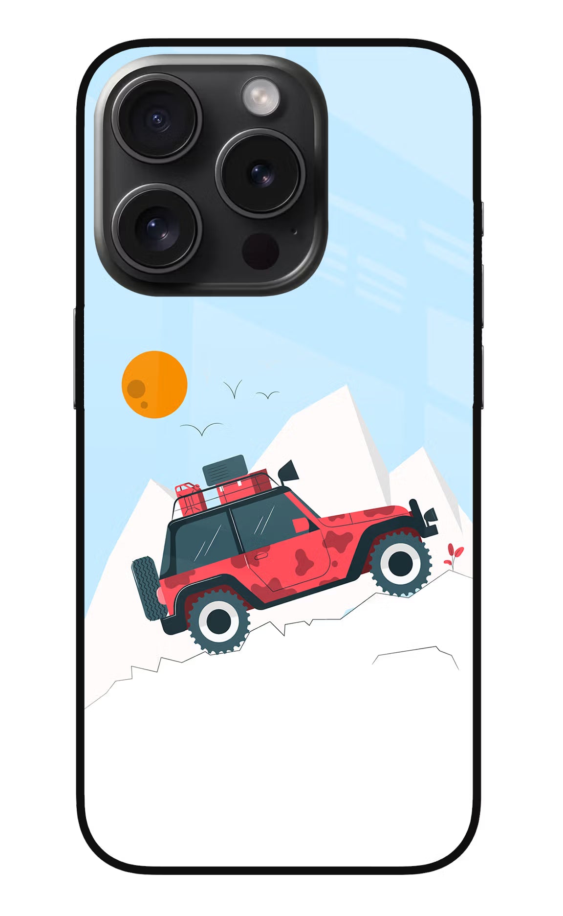 Mountain Trail Beast iPhone 15 Pro Max Glass Case Back Cover by Casekaro