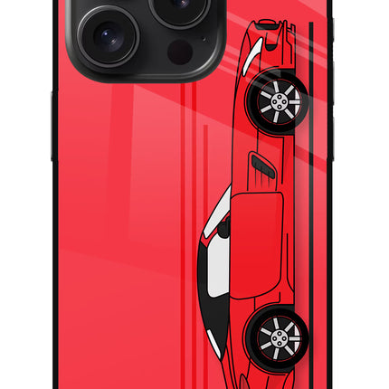 Red Velocity iPhone 15 Pro Max Glass Case