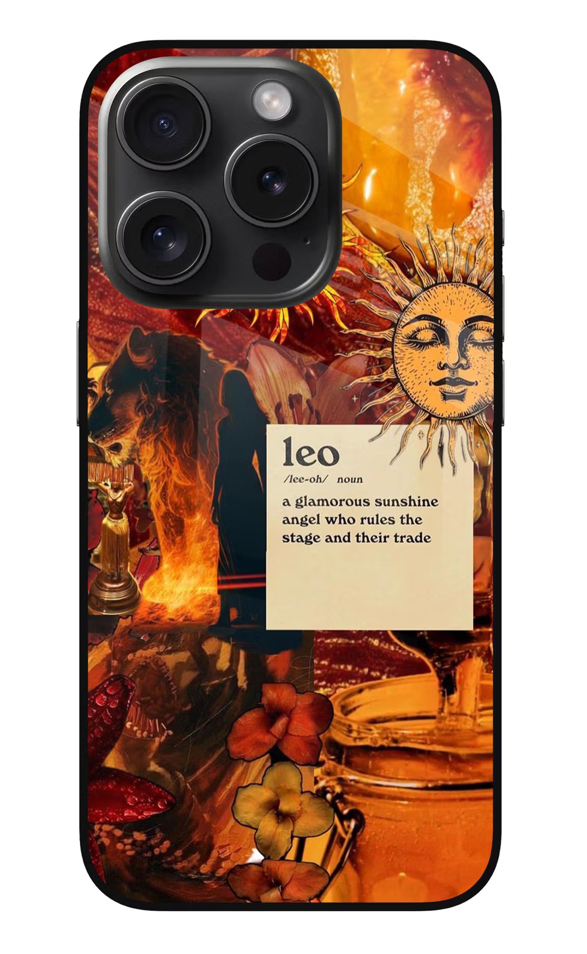 Leo Zodiac iPhone 15 Pro Max Glass Case