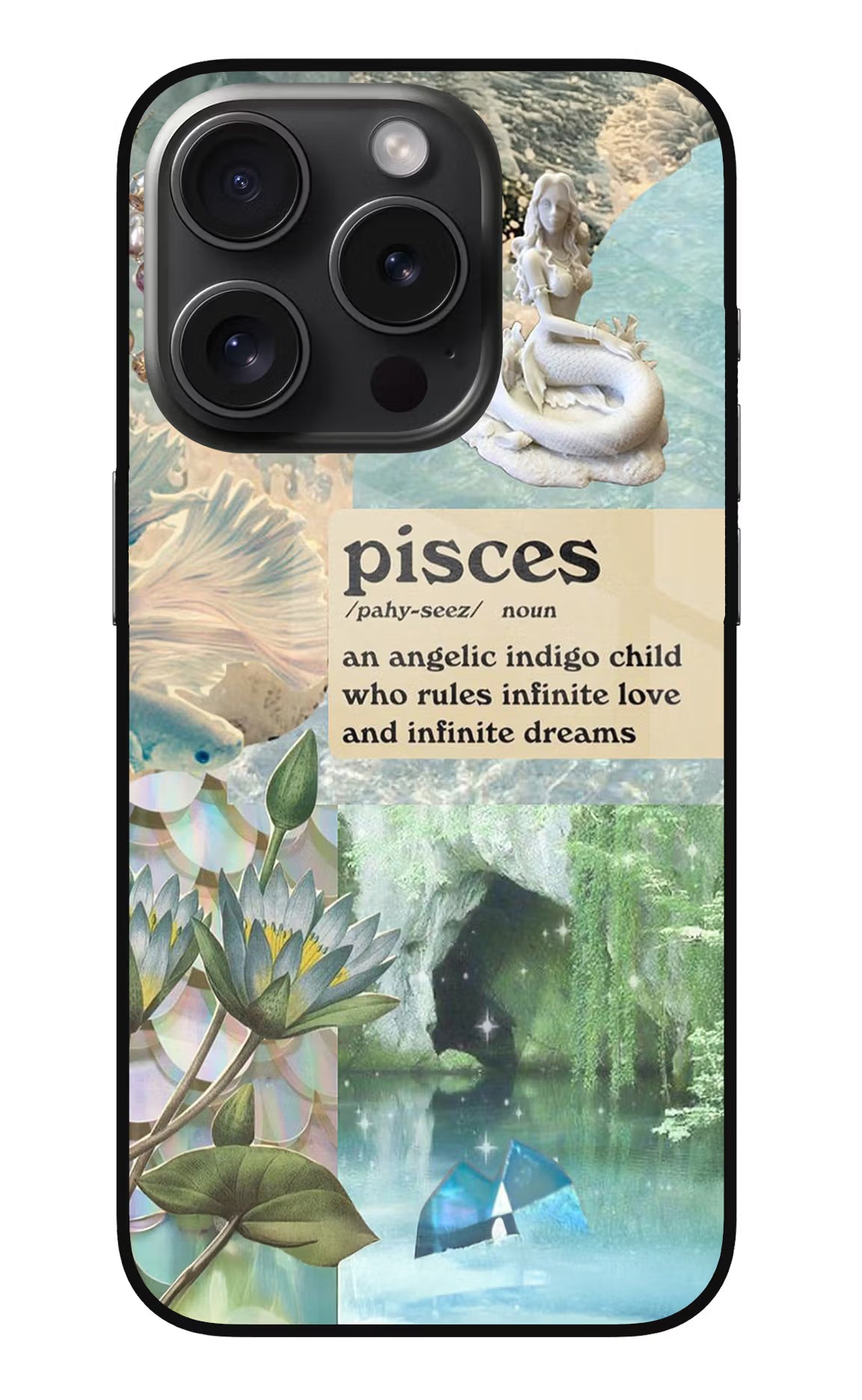 Pisces Zodiac iPhone 15 Pro Max Glass Case Back Cover by Casekaro