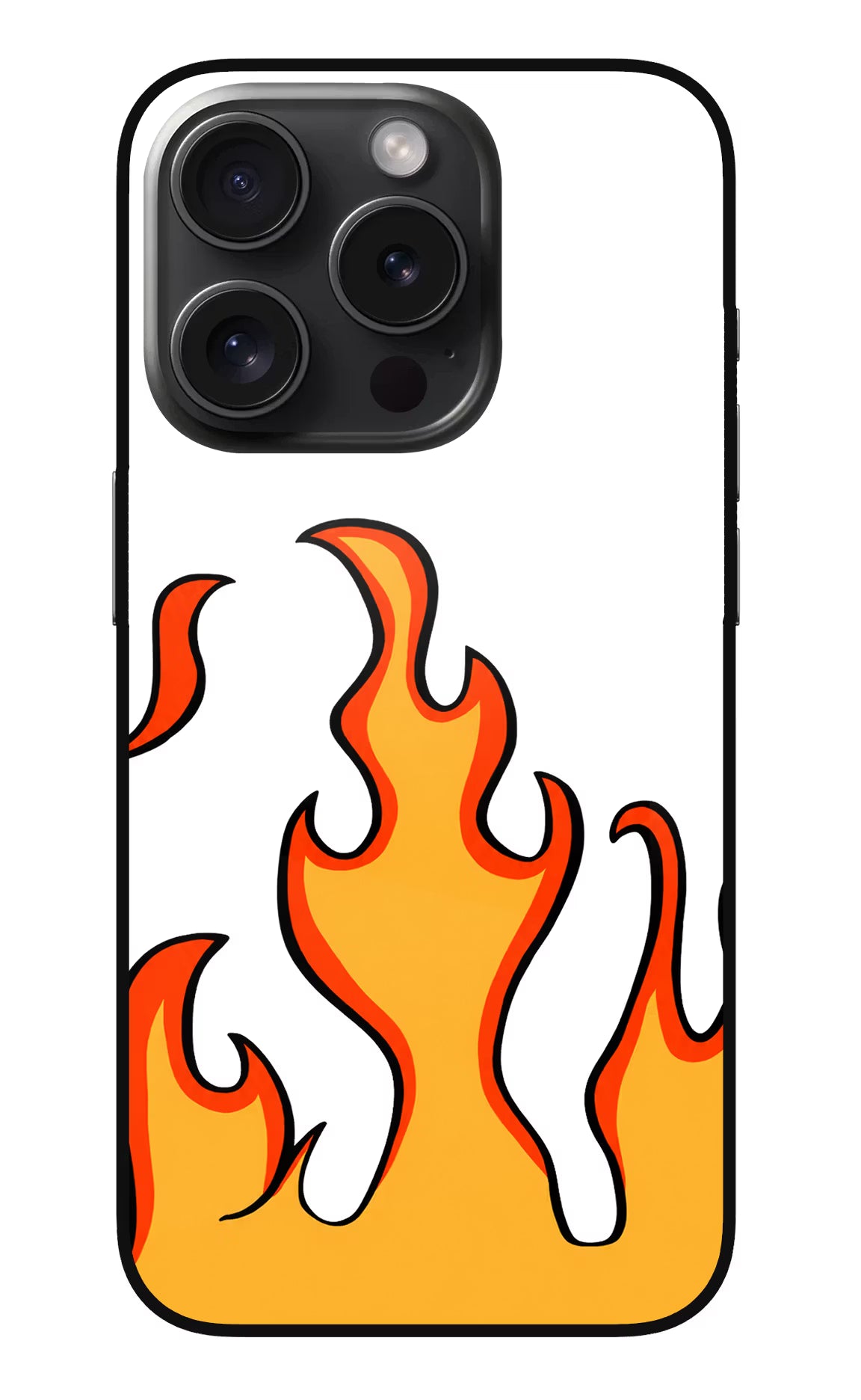 Fired Up – White iPhone 15 Pro Max Glass Case