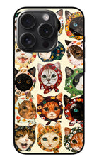 Cool Cat iPhone 15 Pro Max Glass Case