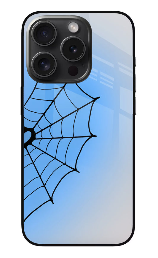 Blue Web iPhone 15 Pro Max Glass Case