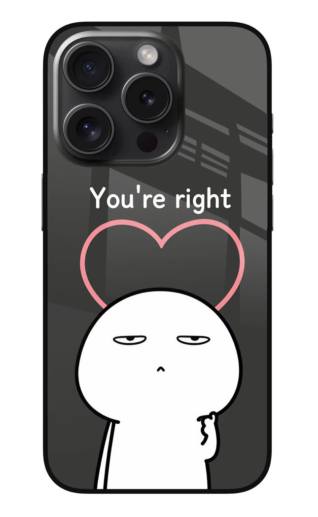You're Right iPhone 15 Pro Max Glass Case