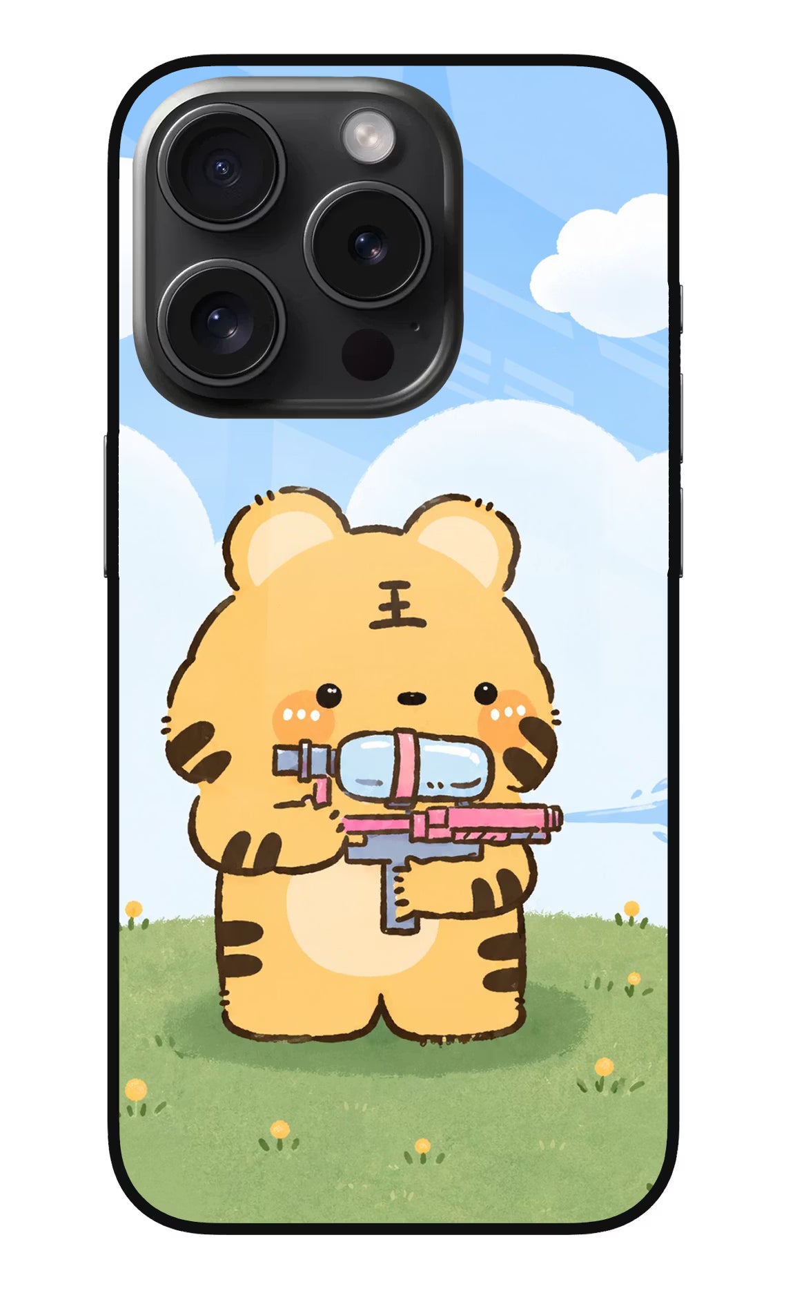 Tiger Treat iPhone 15 Pro Max Glass Case Back Cover by Casekaro