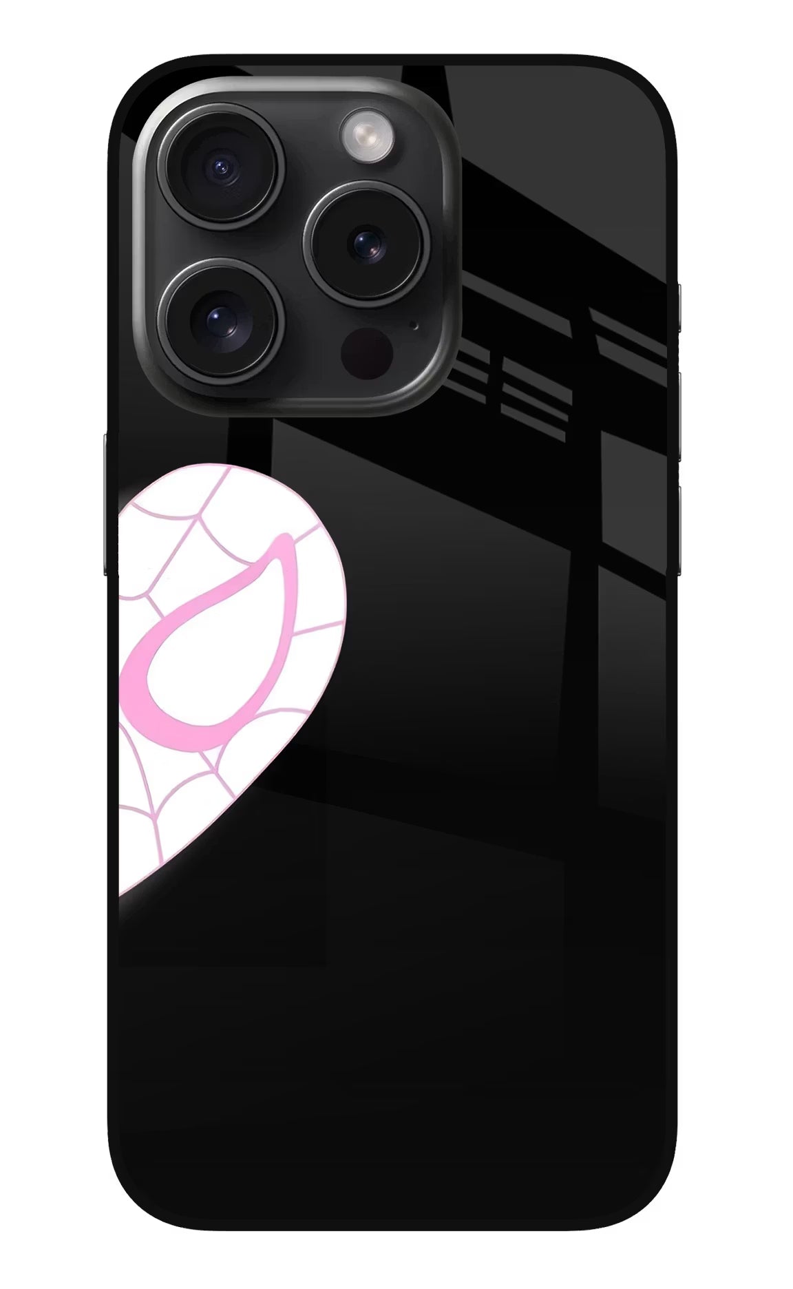 Gwen Mask iPhone 15 Pro Max Glass Case Back Cover by Casekaro