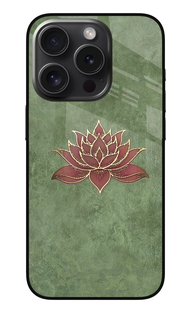 Lotus Grace iPhone 15 Pro Max Glass Case