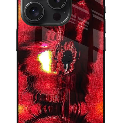 Fire Eye iPhone 15 Pro Max Glass Case Back Cover by Casekaro