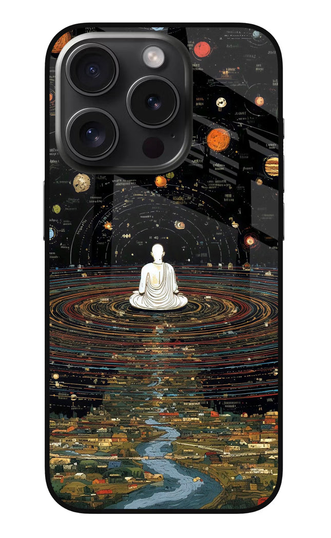 Space Monk iPhone 15 Pro Max Glass Case