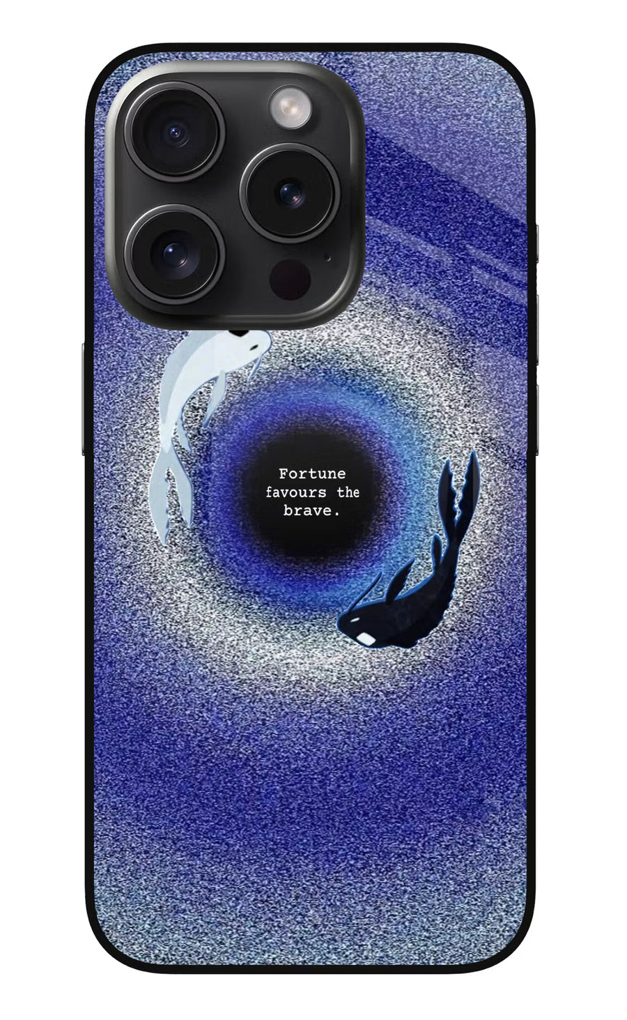 Dark Koi iPhone 15 Pro Max Back Cover, Glass case