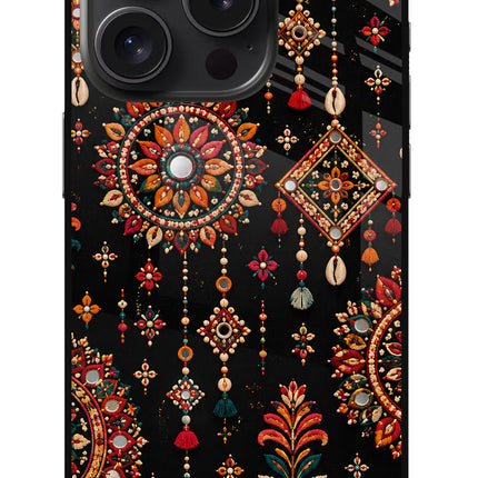 Boho Noir iPhone 15 Pro Max Glass Case