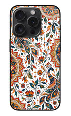 White Mayura iPhone 15 Pro Max Glass Case
