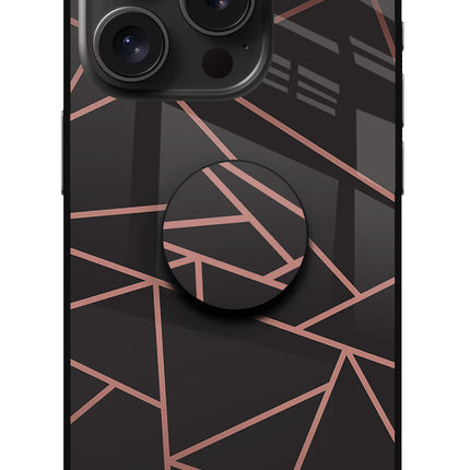 Geometric Pattern iPhone 15 Pro Max Glass Case