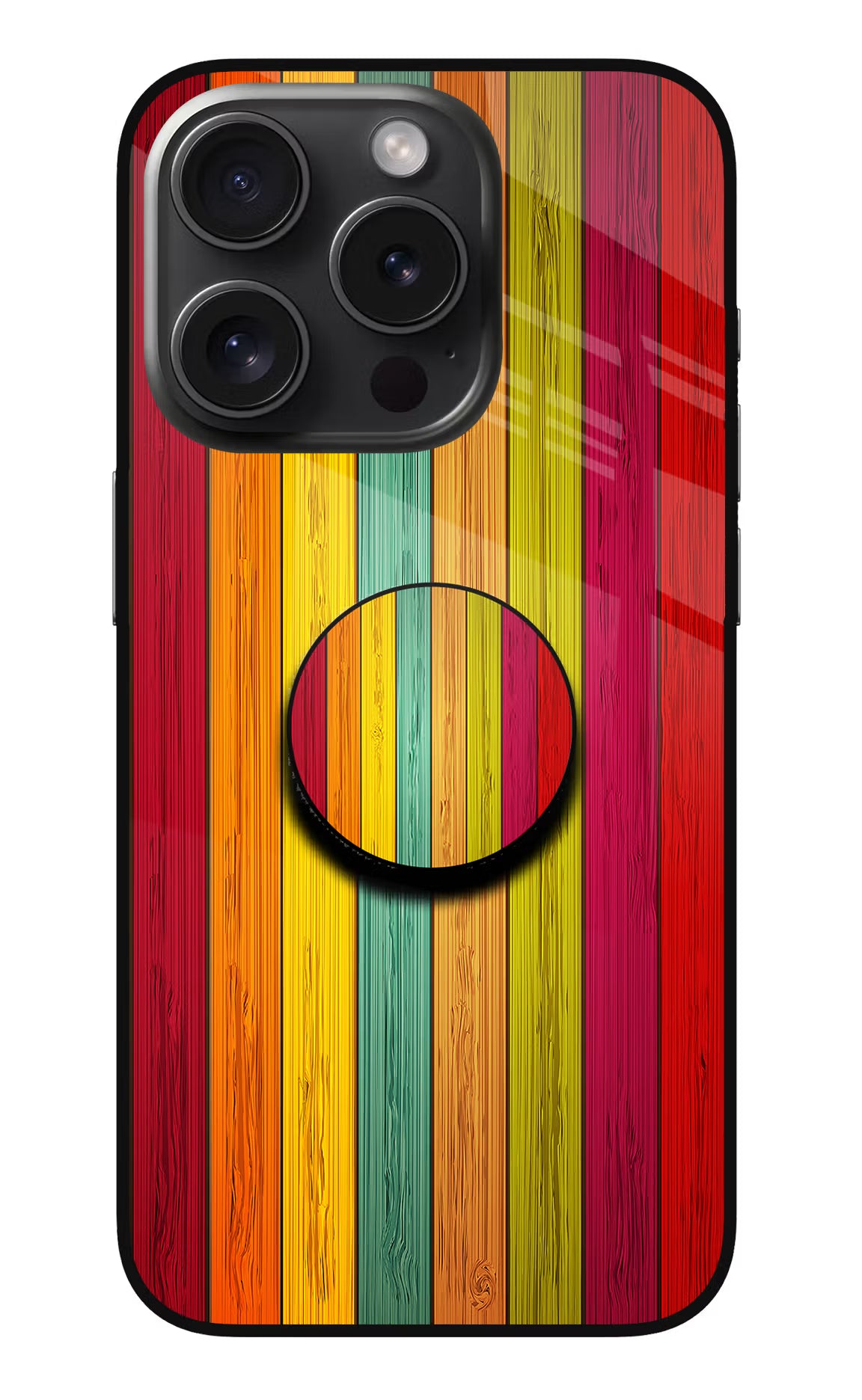 Multicolor Wooden iPhone 15 Pro Max Pop Case by Casekaro