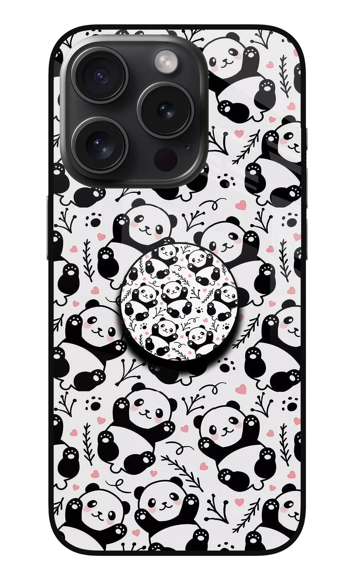 Cute Panda iPhone 15 Pro Max Pop Case