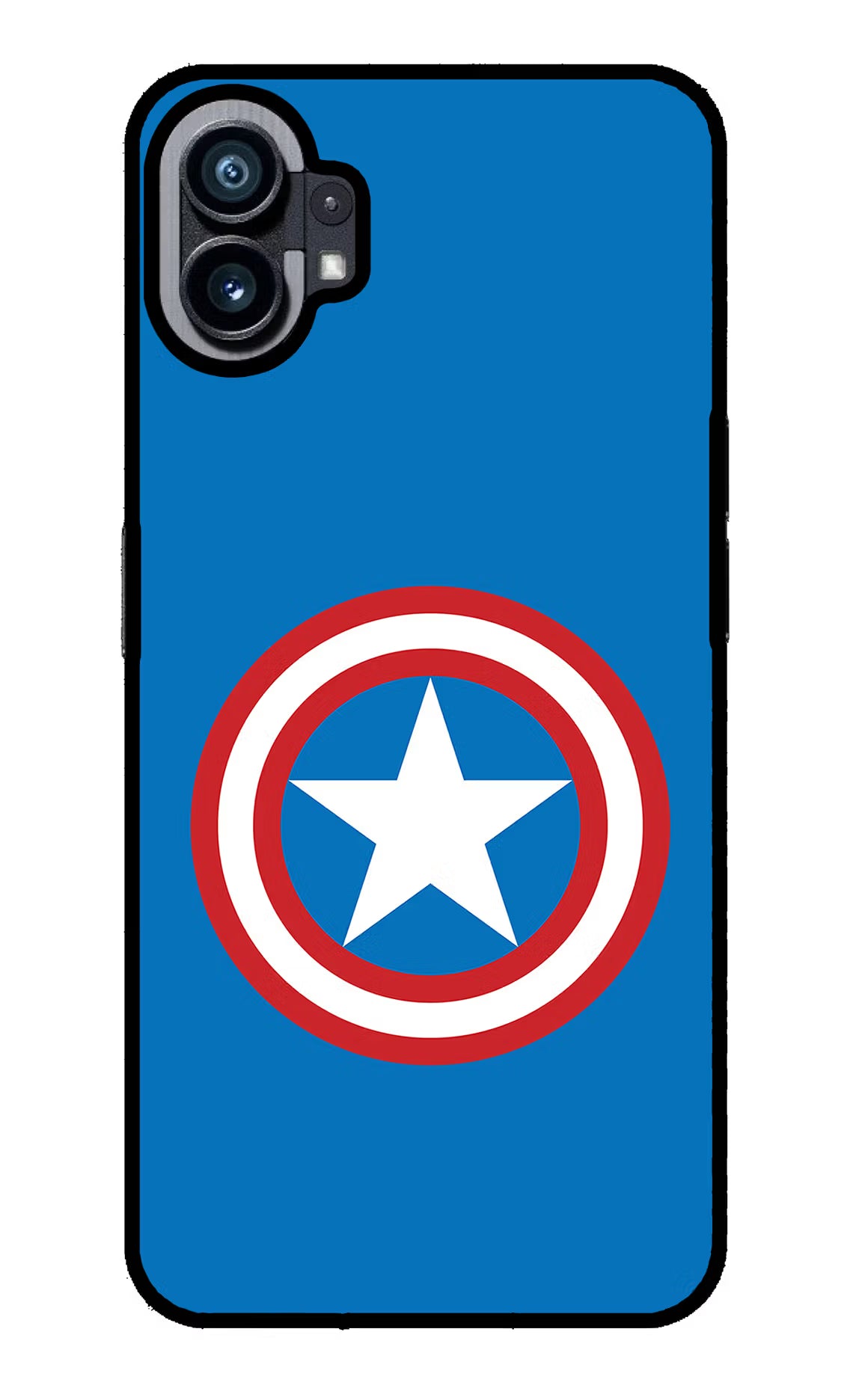 Captain America Logo Nothing Phone 1 Glass Case Back Cover by Casekaro
