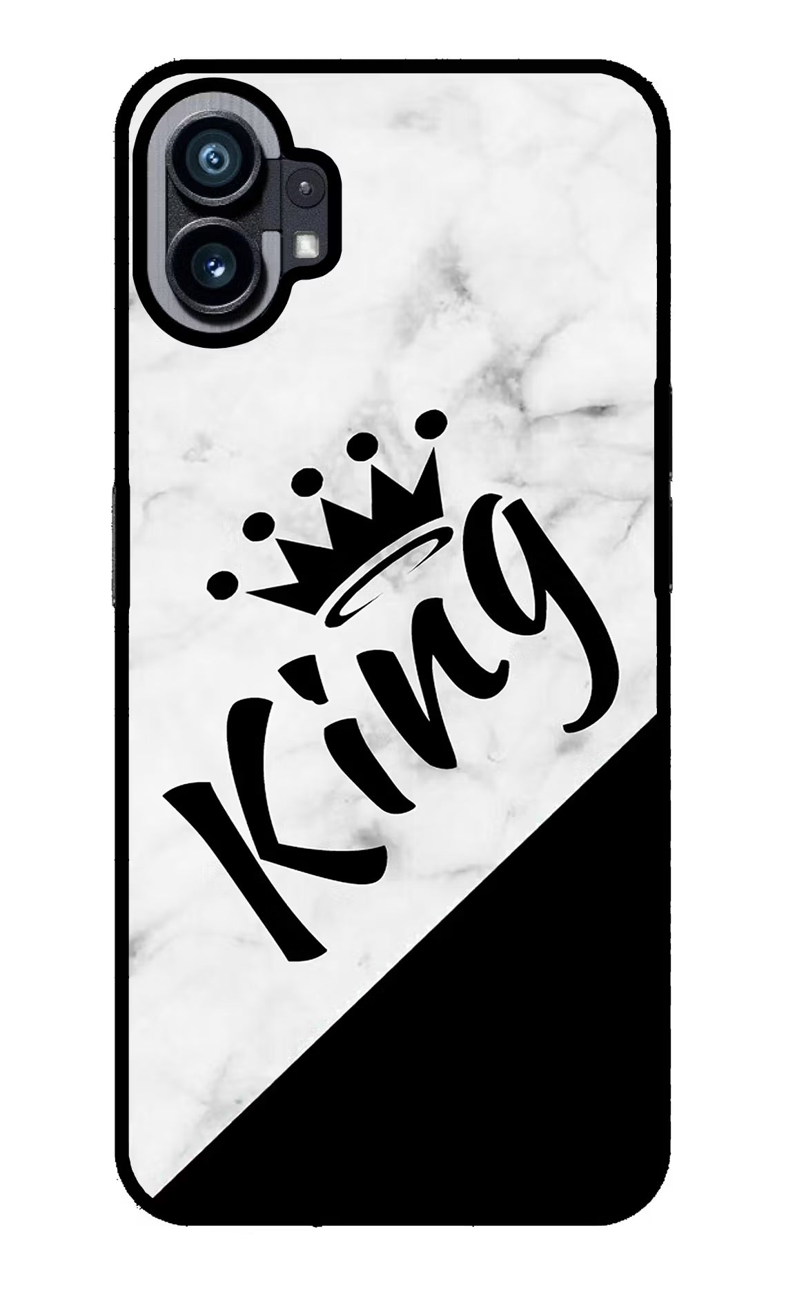 King Nothing Phone 1 Glass Case Back Cover by Casekaro