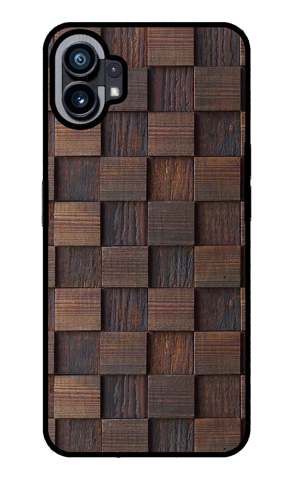 Wooden Cube Design Nothing Phone 1 Glass Case