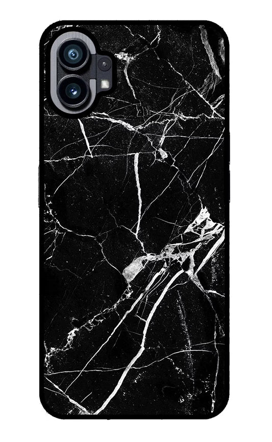 Black Marble Pattern Nothing Phone 1 Glass Case