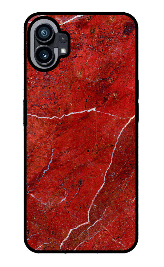 Red Marble Design Nothing Phone 1 Glass Case