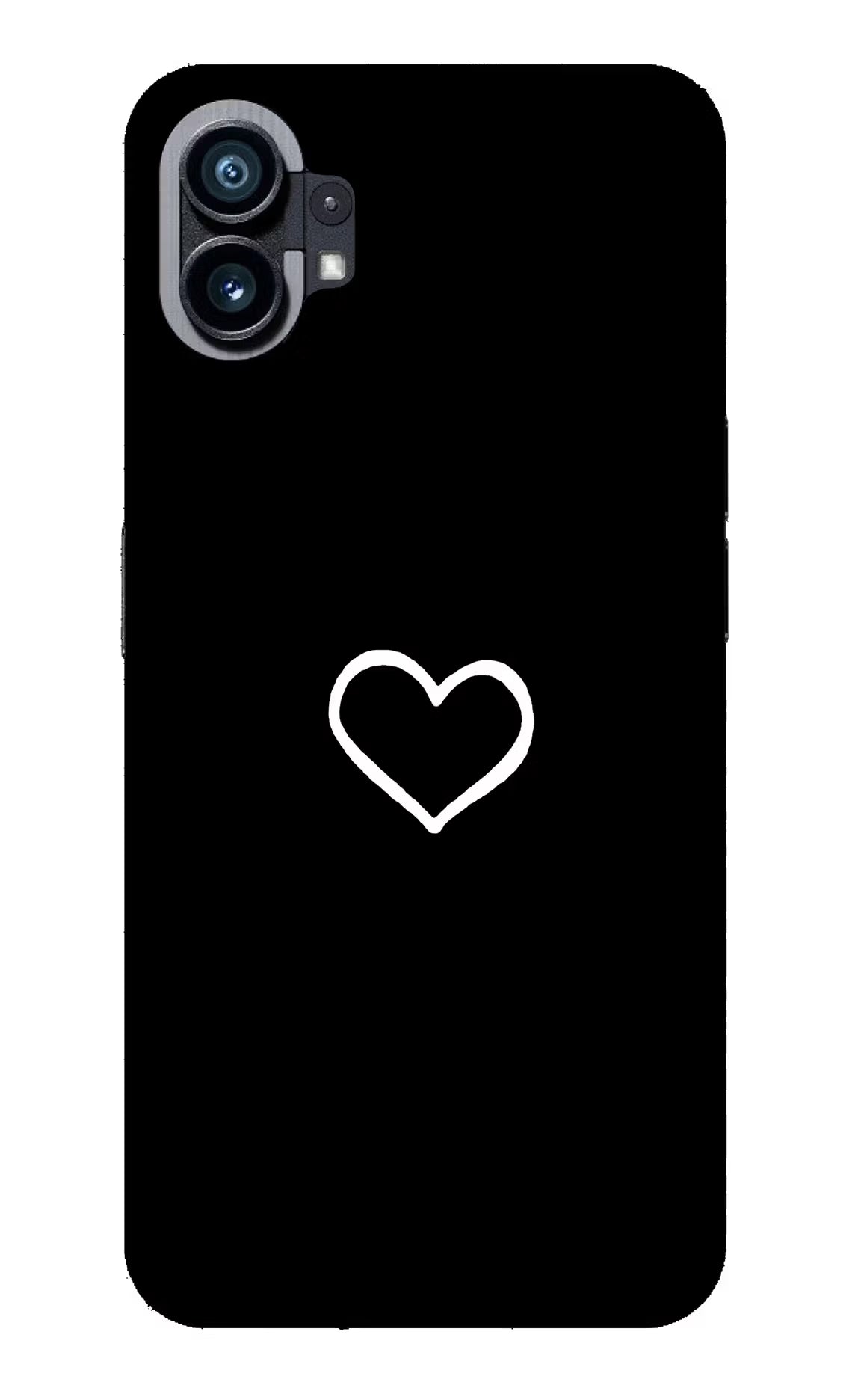 Heart Nothing Phone 1 Glass Case Back Cover by Casekaro