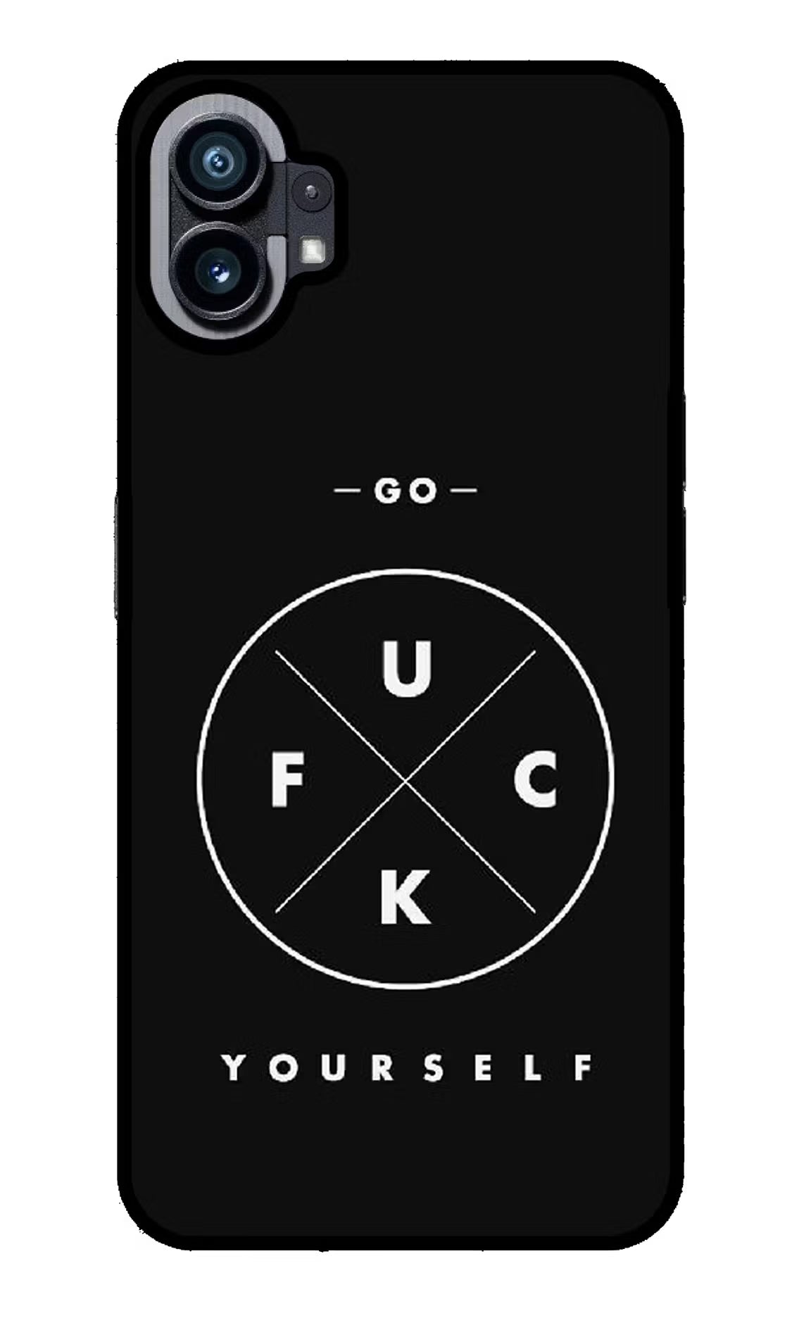 Go Fuck Yourself Nothing Phone 1 Glass Case Back Cover by Casekaro