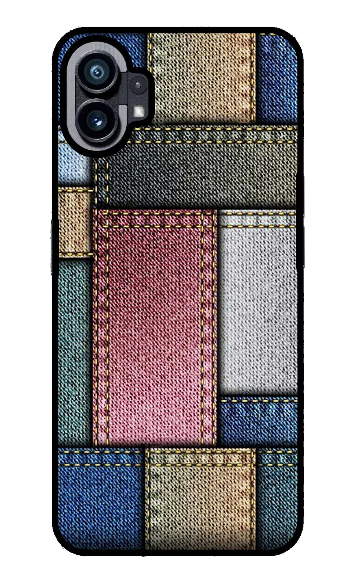 Multicolor Jeans Nothing Phone 1 Glass Case Back Cover by Casekaro