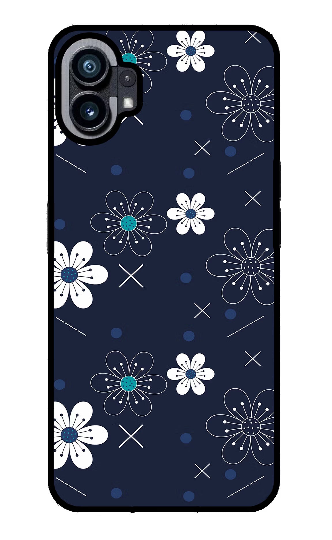 Flowers Nothing Phone 1 Glass Case Back Cover by Casekaro