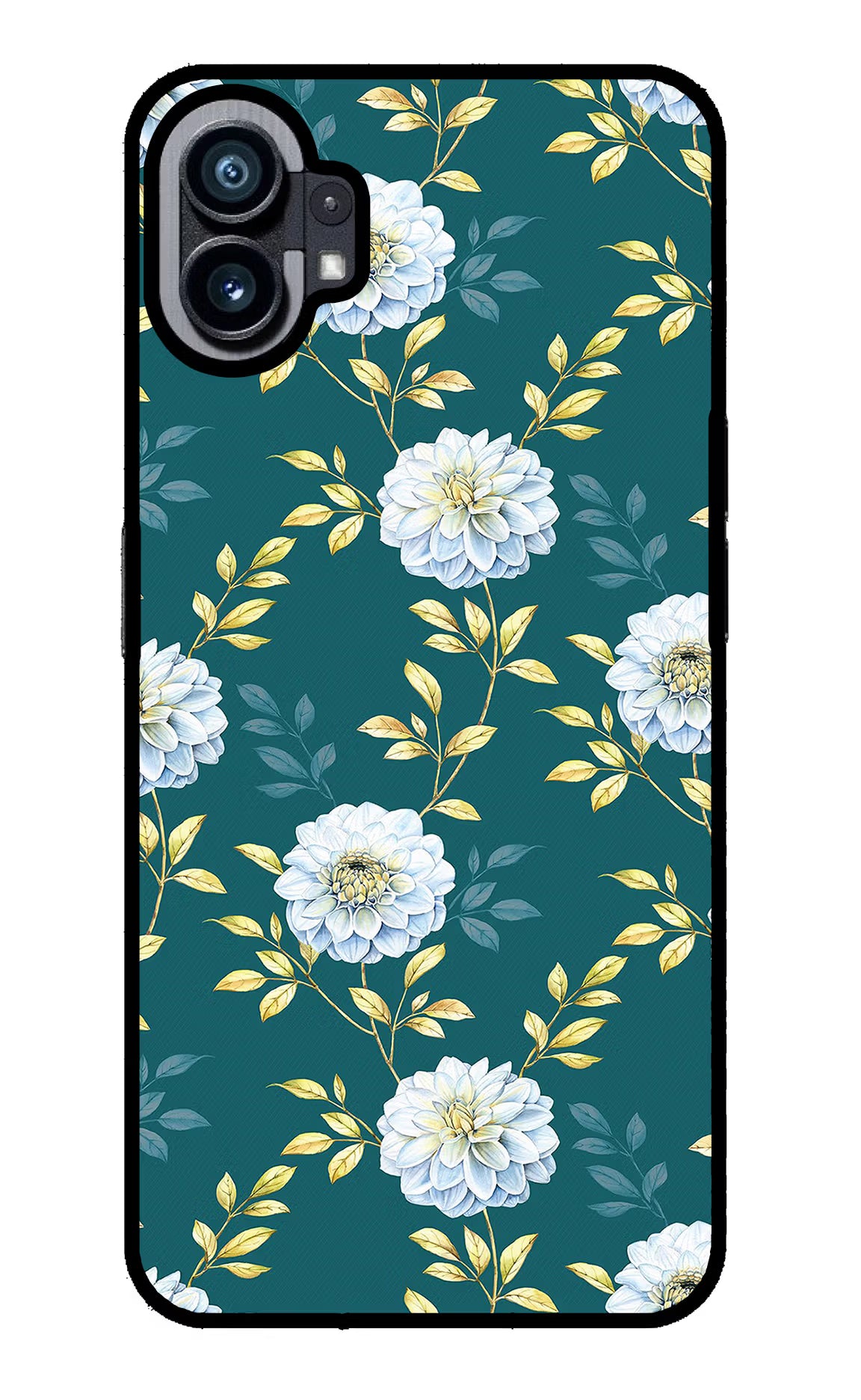 Flowers Nothing Phone 1 Glass Case Back Cover by Casekaro