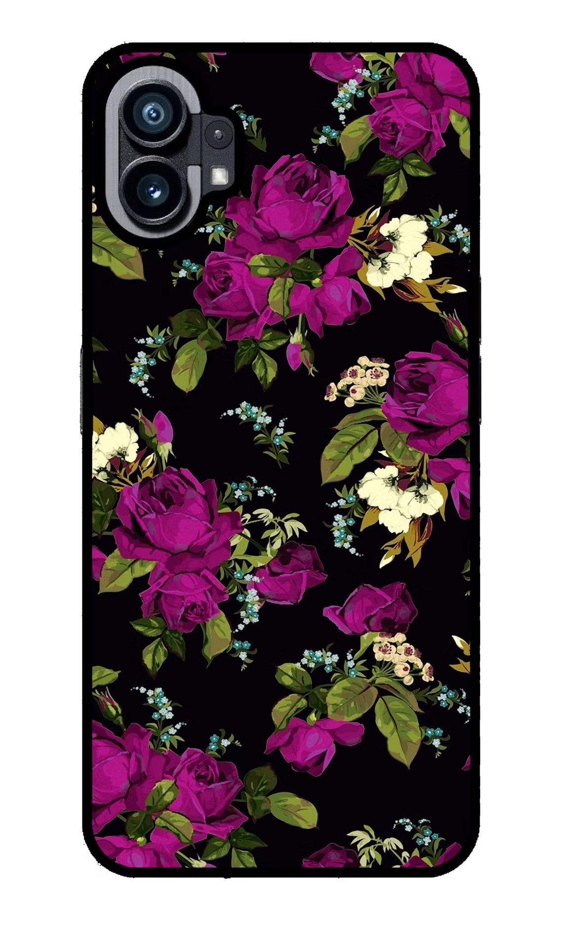 Flowers Nothing Phone 1 Glass Case Back Cover by Casekaro