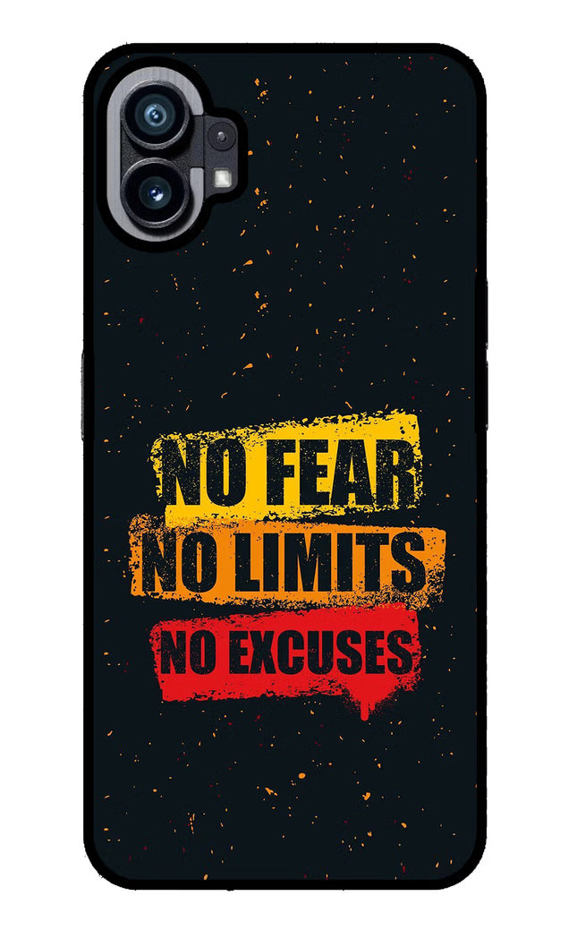 No Fear No Limits No Excuse Nothing Phone 1 Glass Case