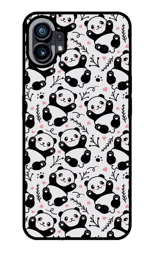 Cute Panda Nothing Phone 1 Glass Case