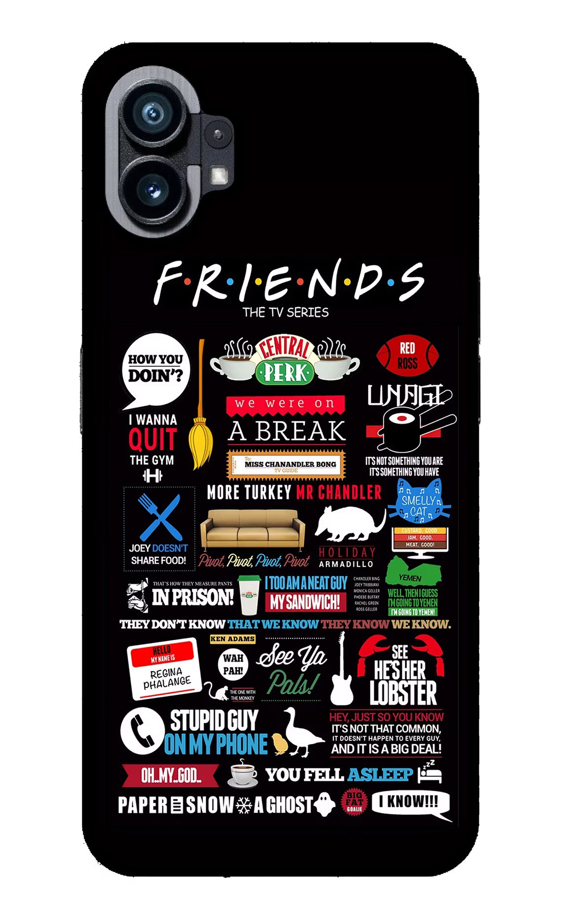 FRIENDS Nothing Phone 1 Glass Case Back Cover by Casekaro